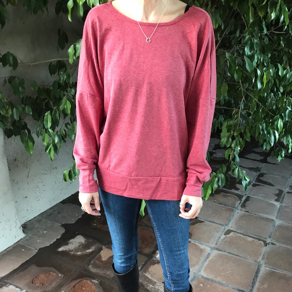 NWOT Solid Casual Sweatshirt! Cross back sexy top!